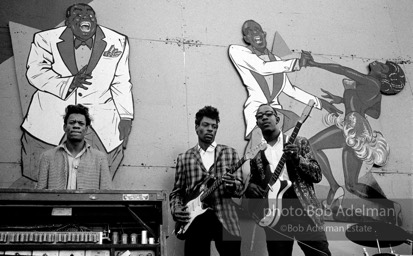 Image and reality: a blues band at the state fair,  Dallas,  Texas  1965