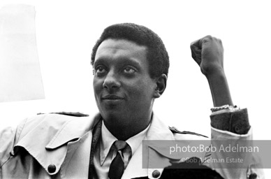 Black power: Activist Stokely Carmichael salutes a peace rally at the United Nations, New York City.
1967