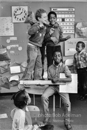 Innovative-English Infants School. New York City, 1970-Deborah Meirs' classroom; she later became an expert on improving public eduction. She put an emphasis on children learning through play rather than teaching, small class size, fostering children's curiosity and interest.BIS_08b-26a 001