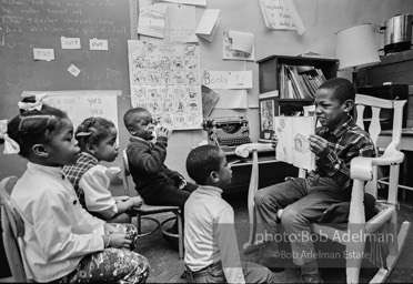 Innovative-English Infants School. New York City, 1970-Deborah Meirs' classroom; she later became an expert on improving public eduction. She put an emphasis on children learning through play rather than teaching, small class size, fostering children's curiosity and interest.BIS_144_03a-14 001