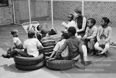Innovative-English Infants School. New York City, 1970-Deborah Meirs' classroom; she later became an expert on improving public eduction. She put an emphasis on children learning through play rather than teaching, small class size, fostering children's curiosity and interest.BIS_25b-30 001