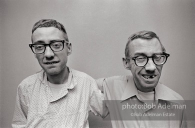 Idiot savant twin brothers. Bronx State Mental Hospital. 1974.