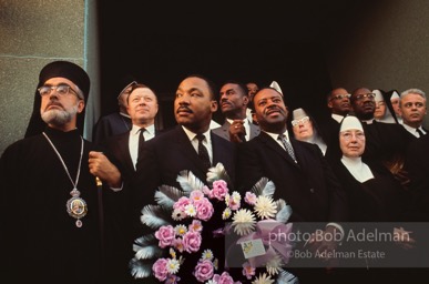 Ceremony for slain minister James Reeb on the steps of the courthouse, Selma 1965