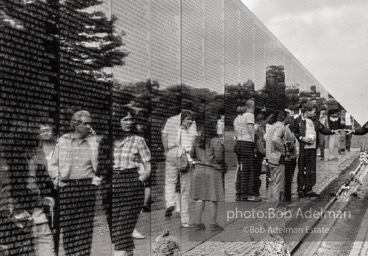 Vietnam Wall Memorial. Memorial Day, 1985.