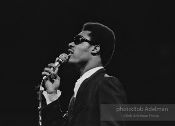 Stevie Wonder at the Apollo Theater. Harlem, New York City, circa 1970.