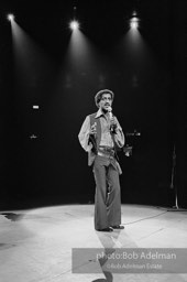 Sammy Davis Jr. at the Apollo Theater. Harlem, New York City. circa 1970.