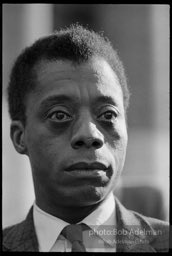 James Baldwin mourns at a memorial service for the four girls killed in Birmingham in the 16th Street Baptist
Church bombing, New York City.  1963