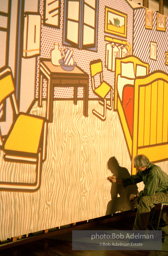 Roy Lichtenstein's 'Bedroom at Arles. 1992. photo:©Bob Adelman Estate, Artwork©Estate of Roy Lichtenstein