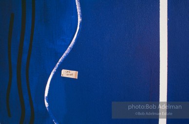 From Mural with Blue Brushstroke. New York City, 1985-86photo©Bob Adelman estate. Artwork©Estate of Roy Lichtenstein.