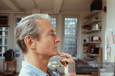 From Mural with Blue Brushstroke. New York City, 1985-86photo©Bob Adelman estate. Artwork©Estate of Roy Lichtenstein.