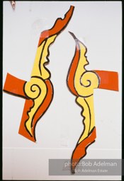 From Mural with Blue Brushstroke. New York City, 1985-86photo©Bob Adelman estate. Artwork©Estate of Roy Lichtenstein.