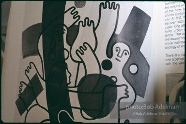 From Mural with Blue Brushstroke. New York City, 1985-86photo©Bob Adelman estate. Artwork©Estate of Roy Lichtenstein.