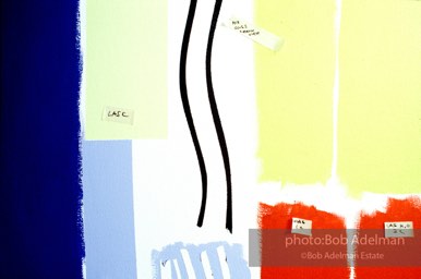From Mural with Blue Brushstroke. New York City, 1985-86photo©Bob Adelman estate. Artwork©Estate of Roy Lichtenstein.