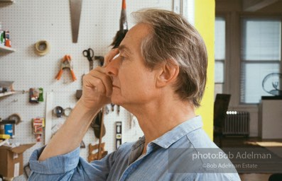 From Mural with Blue Brushstroke. New York City, 1985-86photo©Bob Adelman estate. Artwork©Estate of Roy Lichtenstein.