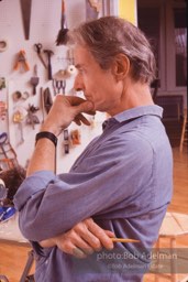 From Mural with Blue Brushstroke. New York City, 1985-86photo©Bob Adelman estate. Artwork©Estate of Roy Lichtenstein.