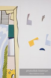 From Mural with Blue Brushstroke. New York City, 1985-86photo©Bob Adelman estate. Artwork©Estate of Roy Lichtenstein.