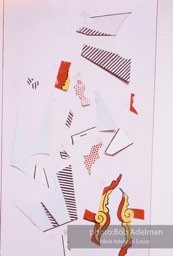 From Mural with Blue Brushstroke. New York City, 1985-86photo©Bob Adelman estate. Artwork©Estate of Roy Lichtenstein.