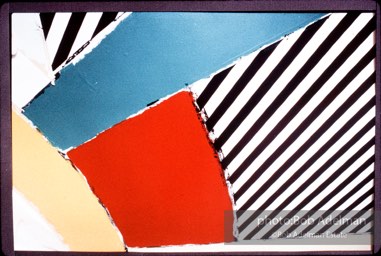 From Mural with Blue Brushstroke. New York City, 1985-86photo©Bob Adelman estate. Artwork©Estate of Roy Lichtenstein.