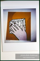 From Mural with Blue Brushstroke. New York City, 1985-86photo©Bob Adelman estate. Artwork©Estate of Roy Lichtenstein.