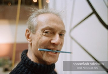 From Mural with Blue Brushstroke. New York City, 1985-86photo©Bob Adelman estate. Artwork©Estate of Roy Lichtenstein.
