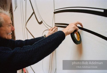 From Mural with Blue Brushstroke. New York City, 1985-86photo©Bob Adelman estate. Artwork©Estate of Roy Lichtenstein.