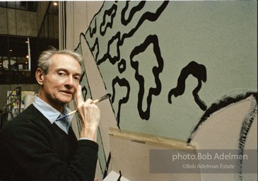 From Mural with Blue Brushstroke. New York City, 1985-86photo©Bob Adelman estate. Artwork©Estate of Roy Lichtenstein.