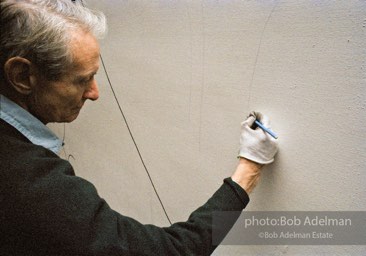 From Mural with Blue Brushstroke. New York City, 1985-86photo©Bob Adelman estate. Artwork©Estate of Roy Lichtenstein.