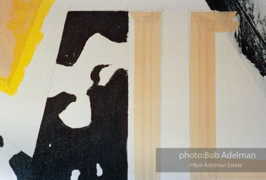 From Mural with Blue Brushstroke. New York City, 1985-86photo©Bob Adelman estate. Artwork©Estate of Roy Lichtenstein.