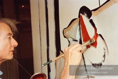 From Mural with Blue Brushstroke. New York City, 1985-86photo©Bob Adelman estate. Artwork©Estate of Roy Lichtenstein.