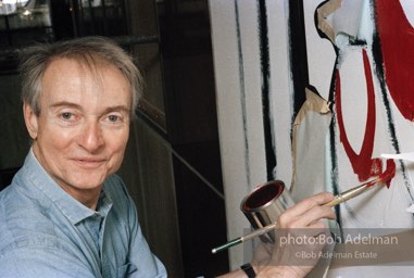 From Mural with Blue Brushstroke. New York City, 1985-86photo©Bob Adelman estate. Artwork©Estate of Roy Lichtenstein.