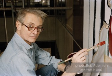 From Mural with Blue Brushstroke. New York City, 1985-86photo©Bob Adelman estate. Artwork©Estate of Roy Lichtenstein.