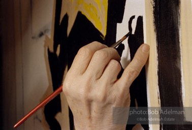 From Mural with Blue Brushstroke. New York City, 1985-86photo©Bob Adelman estate. Artwork©Estate of Roy Lichtenstein.