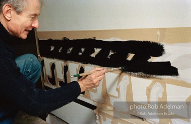 From Mural with Blue Brushstroke. New York City, 1985-86photo©Bob Adelman estate. Artwork©Estate of Roy Lichtenstein.