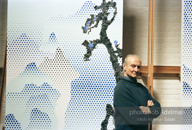 Landscape with Philosopher. Roy LIchtenstein. February 1996.-photo©Bob Adelman, artwork ©Estate of Roy Lichtenstein