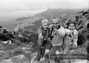 “Gotcha!”: Prince Rainier and the children on Mont Agel, overlooking Monaco, 1969.