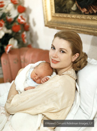 Grace with the newborn, Albert, in the Spring of 1958.