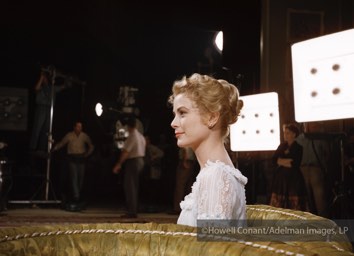 Grace Kelley on the set of The Swan. Hollywood, 1956.
