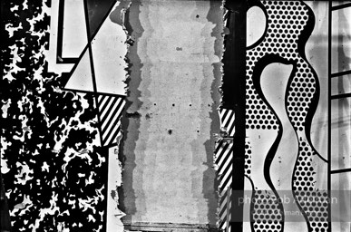 Roy Lichtenstein. Greene Street Mural, Leo Castelli Gallery. December 1983 through January 1984. photo©Bob Adelman Estate. Artwork ©Estate of Roy Lichtenstein.