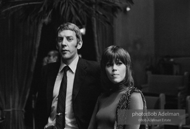 Donald Sutherland and Jane Fonda on the set during filming of the 1971 movie KLUTE.