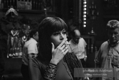Jane Fonda on the set during filming of the 1971 movie KLUTE.
