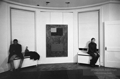Jasper Johns exhibition at the Leo Castelli Gallery. 1966.