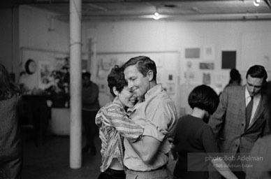 Robert Rauschenberg dances at a loft party, New York City. 1966