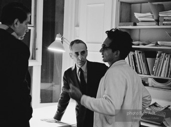 Frank Stella talks with Leo Castelli.