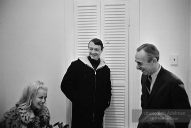 Holly Soloman, art dealer,  with Roy  Lichtenstein and Leo Castelli at the Leo Castelli Gallery, NYC, 1965.