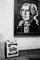 Telephone stand, Brillo box with telephone in Leo Castelli's NYC apartment. 1965-Collectors