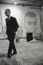 Leo Castelli at James Rosenquist's Broome Street studio. New York City, 1966.