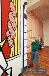 Roy Lichtenstein, Large Interior with Three Reflections, 1993. photo©Bob Adelman, Artwork ©Estate of Roy Lichtenstein.