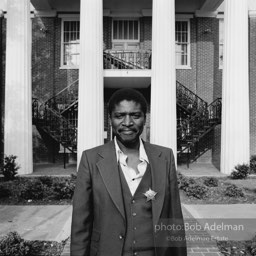 The Man: Prince Arnold stands in front of the courthouse. He is the first black sheriff elected under the Voting Rights Act in Wilcox County, Alabama.
1980