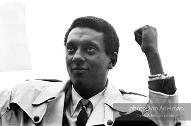 Black power: Activist Stokely Carmichael salutes a peace rally at the United Nations, New York City.
1967