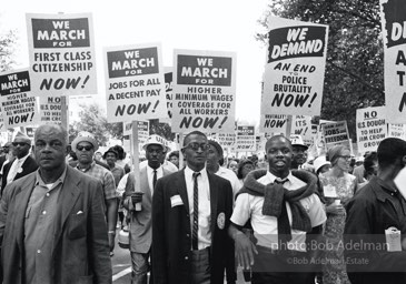 Marchers en route to the Lincoln Memorial, Washington,  D.C.  1963